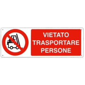 Cartello vietato trasportare persone