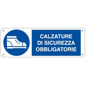 cartello calzature di sicurezza obbligatorie